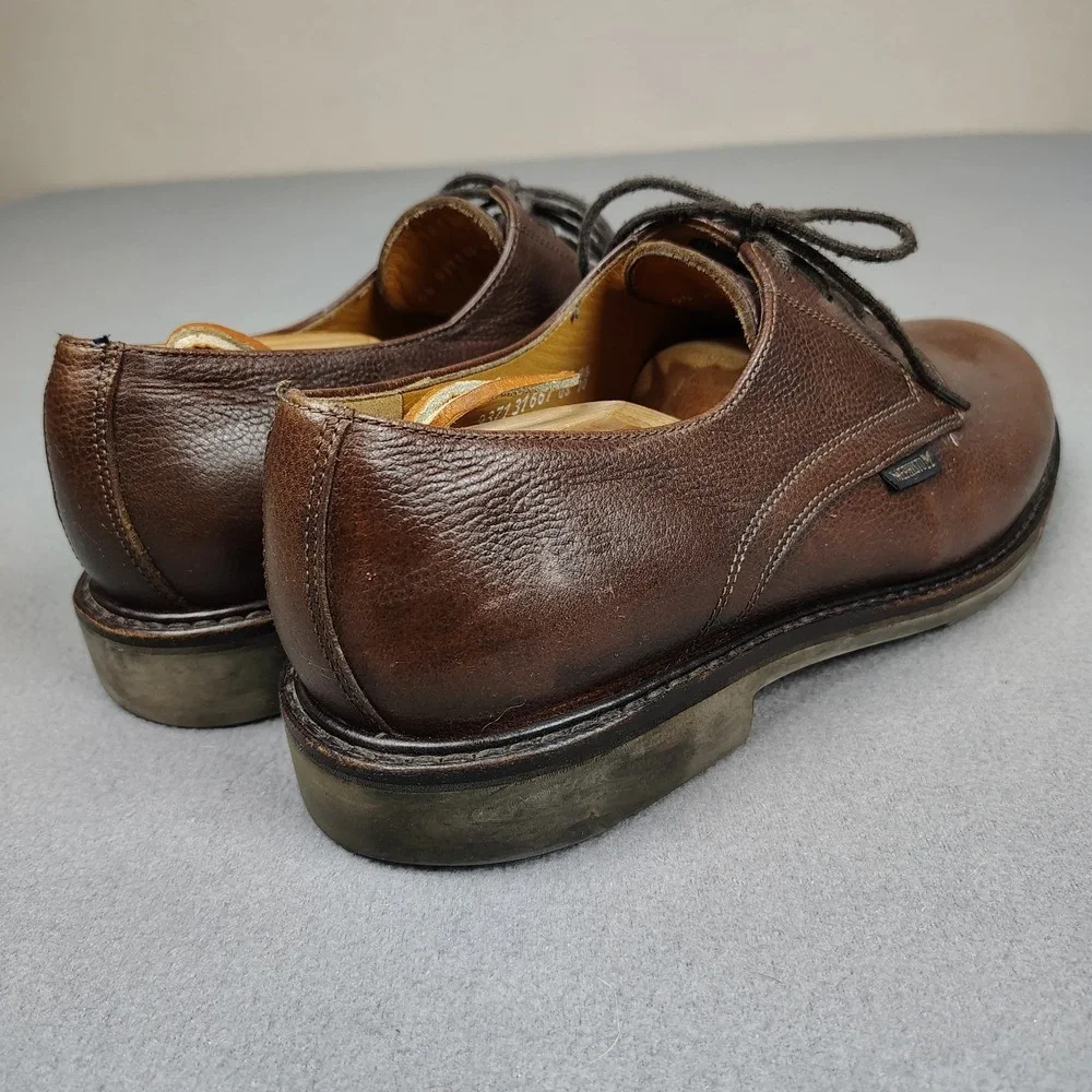 Mephisto Marlon Oxford Shoes Men 10 Pebble Chestnut Leather Goodyear Welt Derby